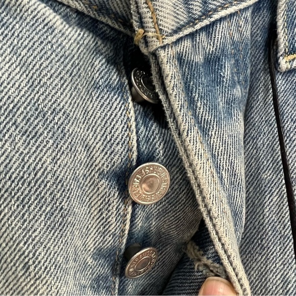 New Levis Premium 501 High Waist 100% Cotton Straight Leg Distressed Jeans 27 - Picture 9 of 16